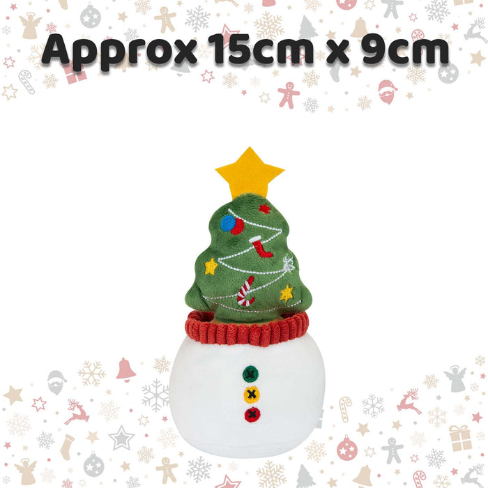 Christmas Tree Soft Toy Plush Gift Idea 15cm x 9cm Multicolour X 1