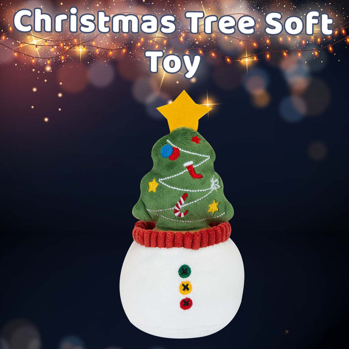 Christmas Tree Soft Toy Plush Gift Idea 15cm x 9cm Multicolour X 1