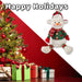 Christmas Sitting Snowman Decoration Plush 19cm x 22.5cm White X 1