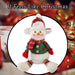 Christmas Sitting Snowman Decoration Plush 19cm x 22.5cm White X 1