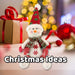 Christmas Sitting Snowman Decoration Plush 19cm x 22.5cm White X 1