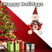 Christmas Sitting Snowman Decoration Plush 19cm x 22.5cm White X 1