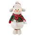 Christmas Standing Snowman Decoration Plush 41.5cm x 21.5cm White X 1