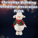 Christmas Standing Snowman Decoration Plush 41.5cm x 21.5cm White X 1