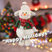 Christmas Standing Snowman Decoration Plush 41.5cm x 21.5cm White X 1
