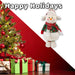 Christmas Standing Snowman Decoration Plush 41.5cm x 21.5cm White X 1
