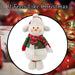 Christmas Standing Snowman Decoration Plush 41.5cm x 21.5cm White X 1