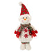 Christmas Standing Snowman Decoration Plush 41.5cm x 21.5cm White X 1