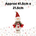 Christmas Standing Snowman Decoration Plush 41.5cm x 21.5cm White X 1