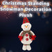 Christmas Standing Snowman Decoration Plush 41.5cm x 21.5cm White X 1