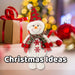 Christmas Standing Snowman Decoration Plush 41.5cm x 21.5cm White X 1