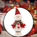 Christmas Standing Snowman Decoration Plush 41.5cm x 21.5cm White X 1