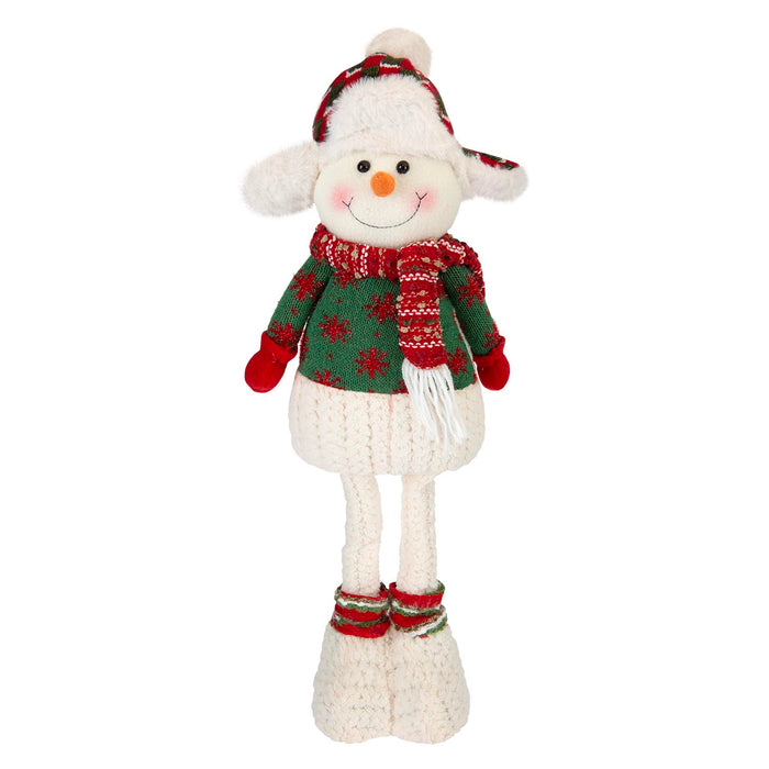 Christmas Standing Snowman Decoration 41cm x 21.5cm White X 1