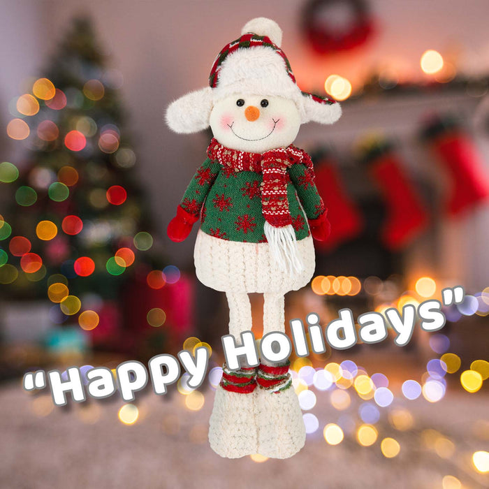 Christmas Standing Snowman Decoration 41cm x 21.5cm White X 1