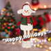 Christmas Standing Snowman Decoration 41cm x 21.5cm White X 1
