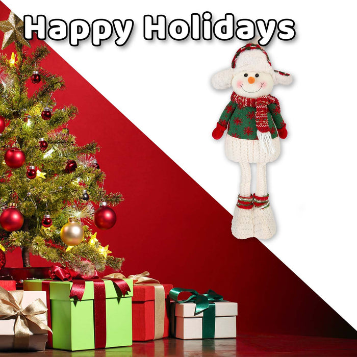Christmas Standing Snowman Decoration 41cm x 21.5cm White X 1
