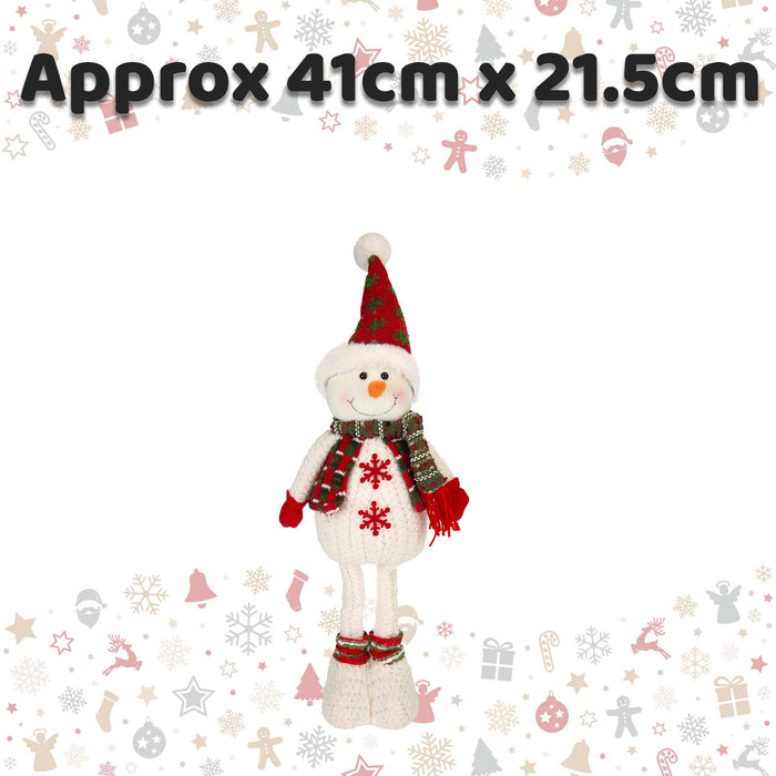 Christmas Standing Snowman Decoration 41cm x 21.5cm White X 1