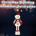 Christmas Standing Snowman Decoration 41cm x 21.5cm White X 1