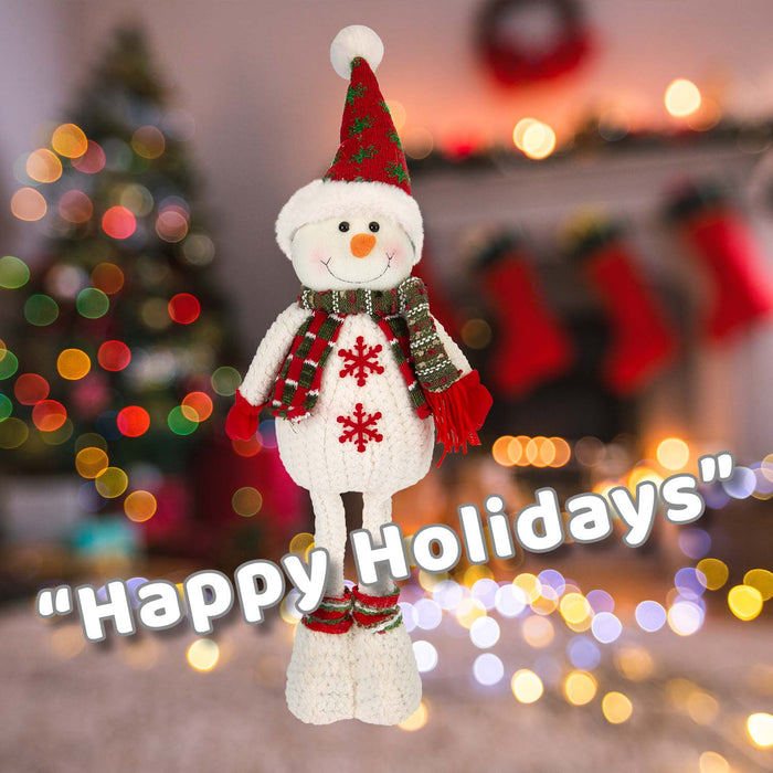 Christmas Standing Snowman Decoration 41cm x 21.5cm White X 1