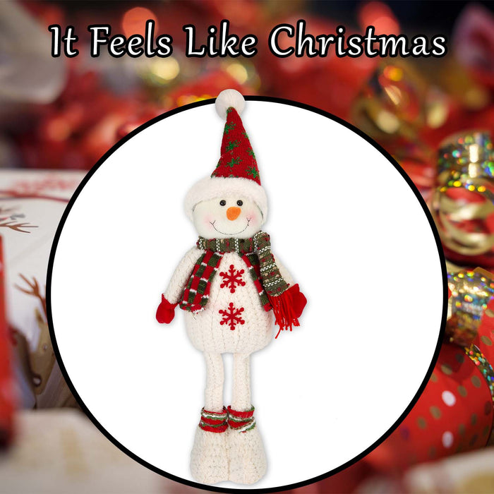 Christmas Standing Snowman Decoration 41cm x 21.5cm White X 1