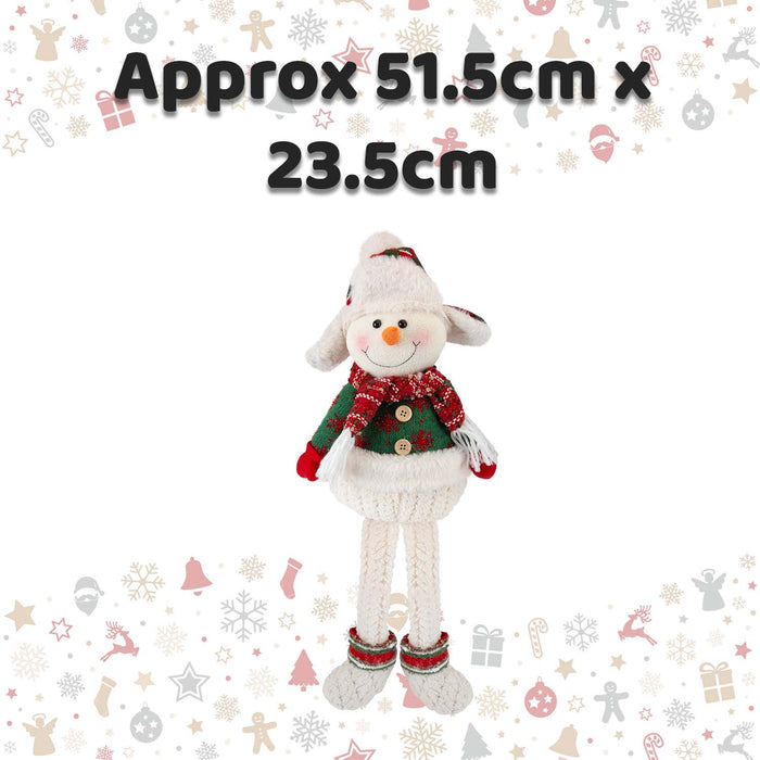 Christmas Standing Snowman Decoration 51.5cm x 23.5cm White X 1