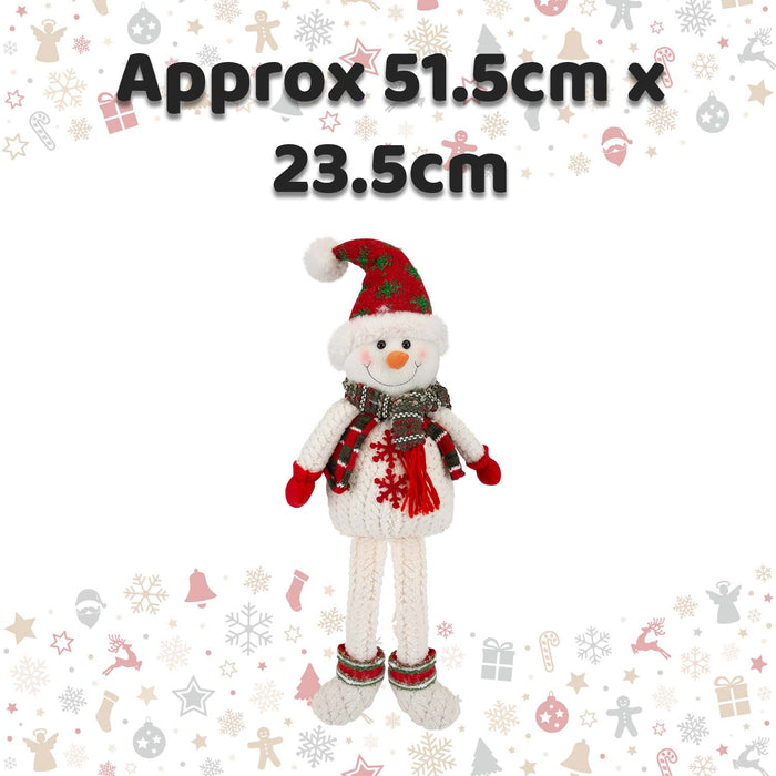 Christmas Standing Snowman Decoration 51.5cm x 23.5cm White X 1
