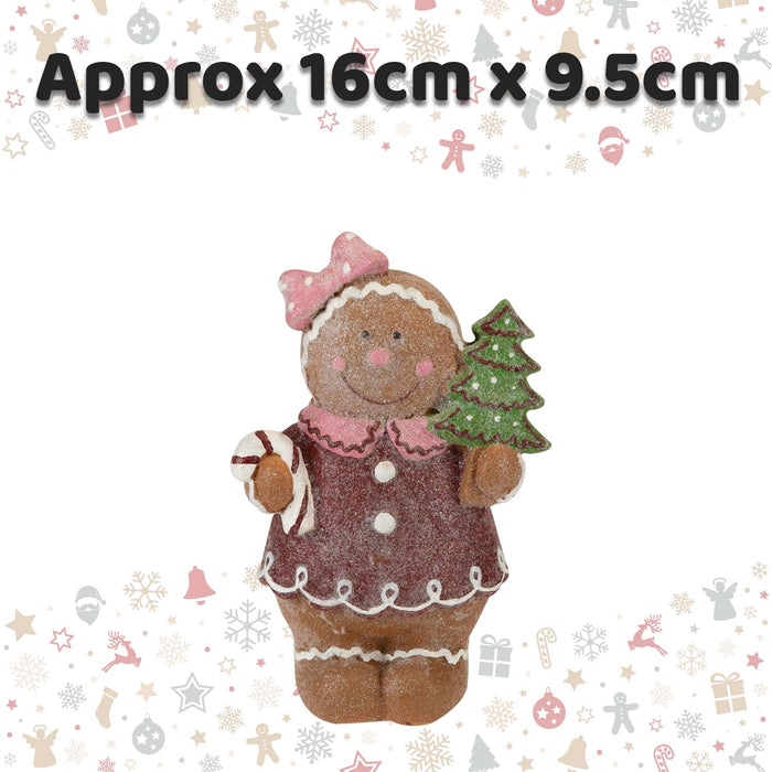 Christmas Gingerbread Figurines Decoration 16cm x 9.5cm Brown X 1
