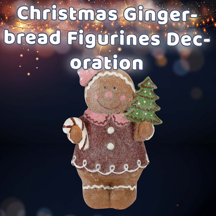 Christmas Gingerbread Figurines Decoration 16cm x 9.5cm Brown X 1