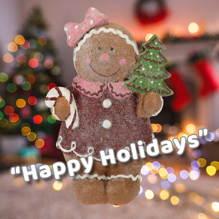 Christmas Gingerbread Figurines Decoration 16cm x 9.5cm Brown X 1