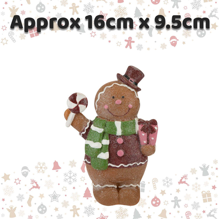 Christmas Gingerbread Figurines Decoration 16cm x 9.5cm Brown X 1