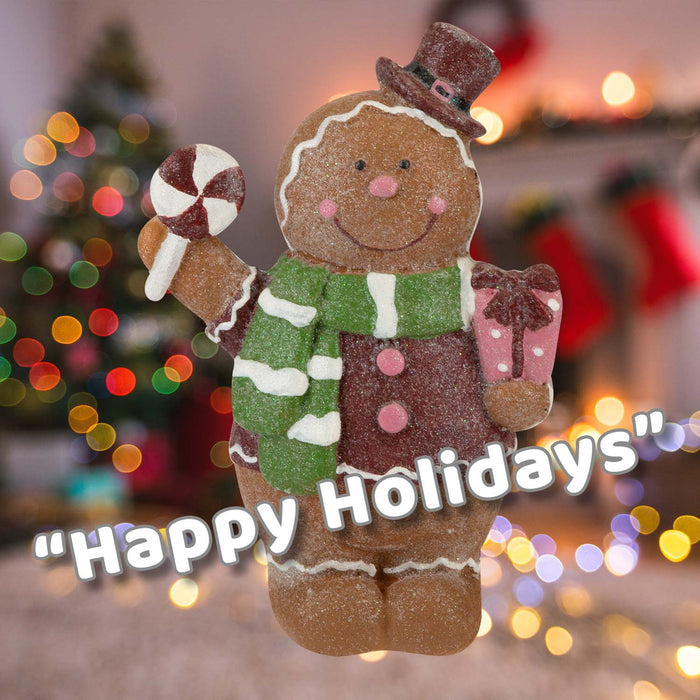 Christmas Gingerbread Figurines Decoration 16cm x 9.5cm Brown X 1