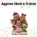 Gingerbread Family Ornament Decoration 15cm x 11.5cm Brown X 1