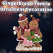 Gingerbread Family Ornament Decoration 15cm x 11.5cm Brown X 1