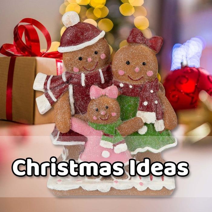 Gingerbread Family Ornament Decoration 15cm x 11.5cm Brown X 1