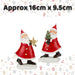 Christmas Santa Ornaments Decoration 16cm x 9.5cm 2 Pack