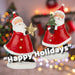 Christmas Santa Ornaments Decoration 16cm x 9.5cm 2 Pack
