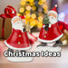Christmas Santa Ornaments Decoration 16cm x 9.5cm 2 Pack