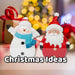 Santa And Snowman Ornaments 16cm x 13cm 2 Pack