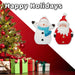 Santa And Snowman Ornaments 16cm x 13cm 2 Pack