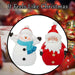 Santa And Snowman Ornaments 16cm x 13cm 2 Pack