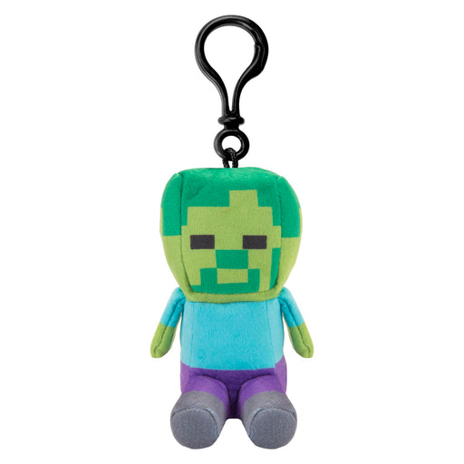 Minecraft Zombie Soft Toy Clip 13cm x 11.7cm Multicolour X 1