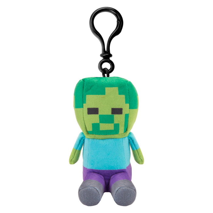 Minecraft Zombie Soft Toy Clip 13cm x 11.7cm Multicolour X 1