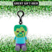 Minecraft Zombie Soft Toy Clip 13cm x 11.7cm Multicolour X 1