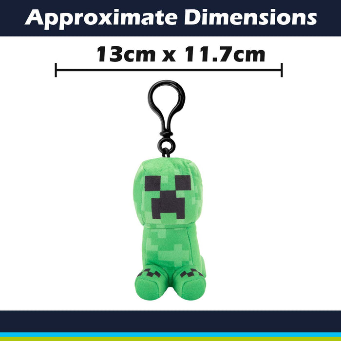 Minecraft Creeper Soft Toy Clip 13cm x 11.7cm Multicolour X 1