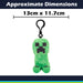 Minecraft Creeper Soft Toy Clip 13cm x 11.7cm Multicolour X 1