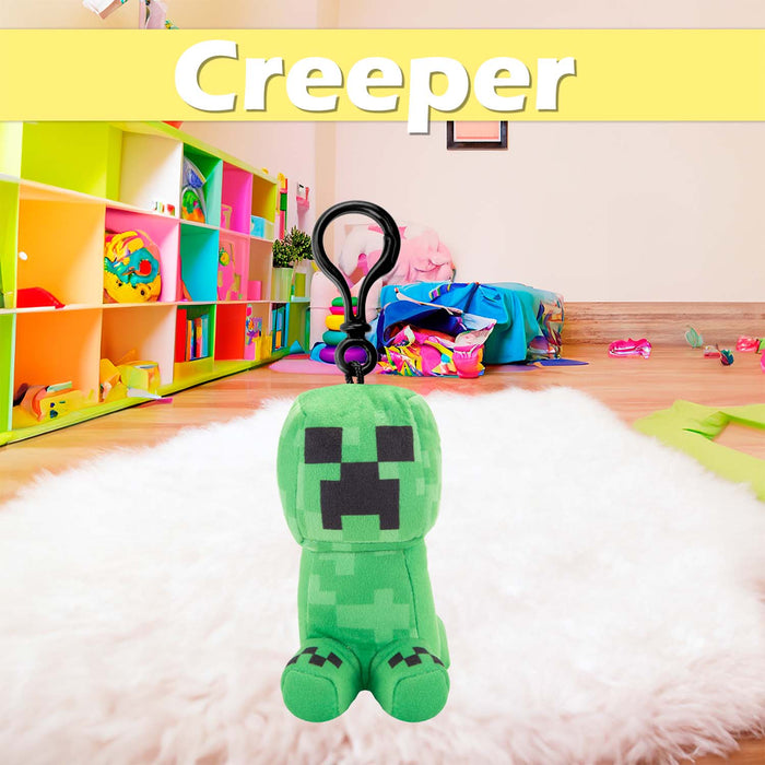Minecraft Creeper Soft Toy Clip 13cm x 11.7cm Multicolour X 1