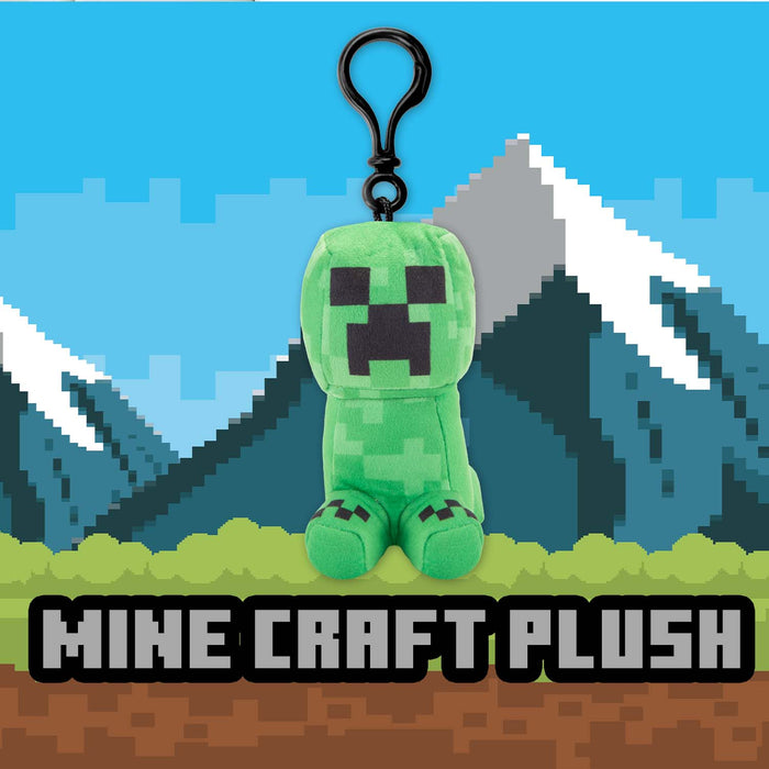 Minecraft Creeper Soft Toy Clip 13cm x 11.7cm Multicolour X 1