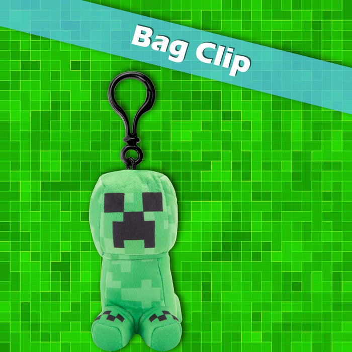Minecraft Creeper Soft Toy Clip 13cm x 11.7cm Multicolour X 1
