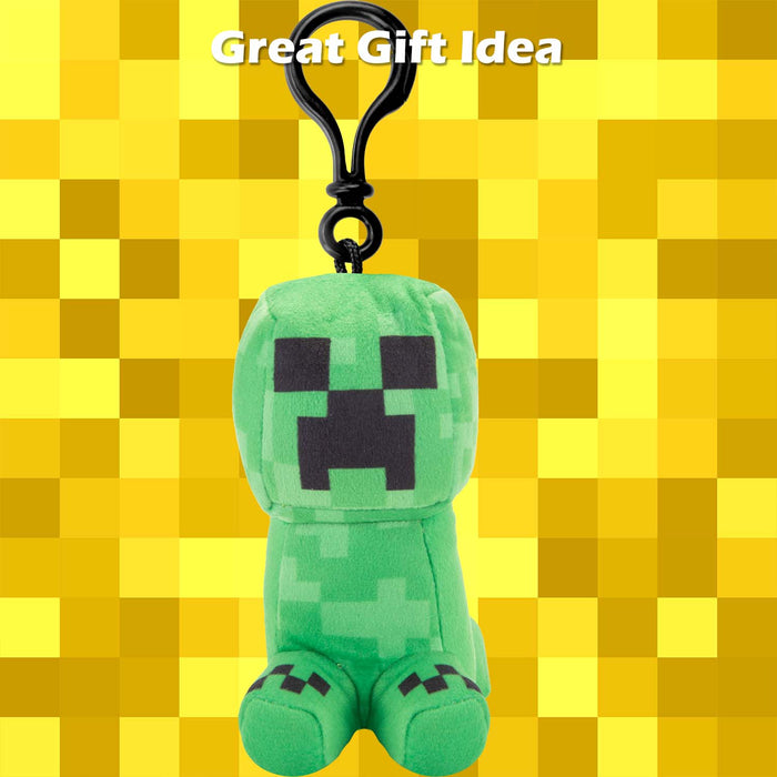 Minecraft Creeper Soft Toy Clip 13cm x 11.7cm Multicolour X 1