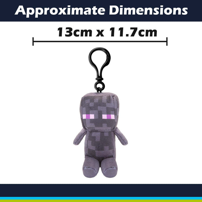 Minecraft Enderman Soft Toy Clip 13cm x 11.7cm Multicolour X 1